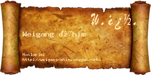 Weigang Áhim névjegykártya